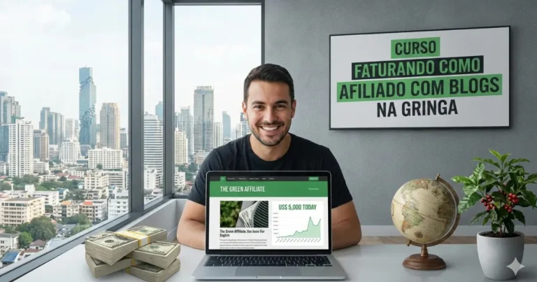 Um homem feliz com seus faturamentos